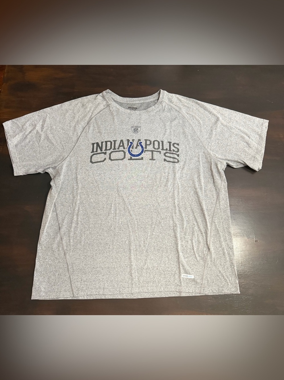 Men’s 2XL Reebok Indianapolis Colts Heather Gray Crew Neck Short Sleeve Tee